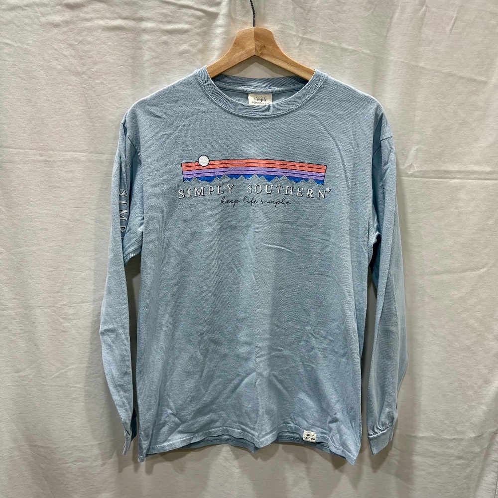 Simply Southern Long Sleeve T-Shirt – Light Blue / Medium